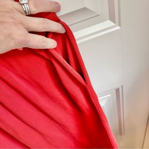 DownEast Red Dolman Sleeve Sundress coral orange red size medium - Picture 4 of 6